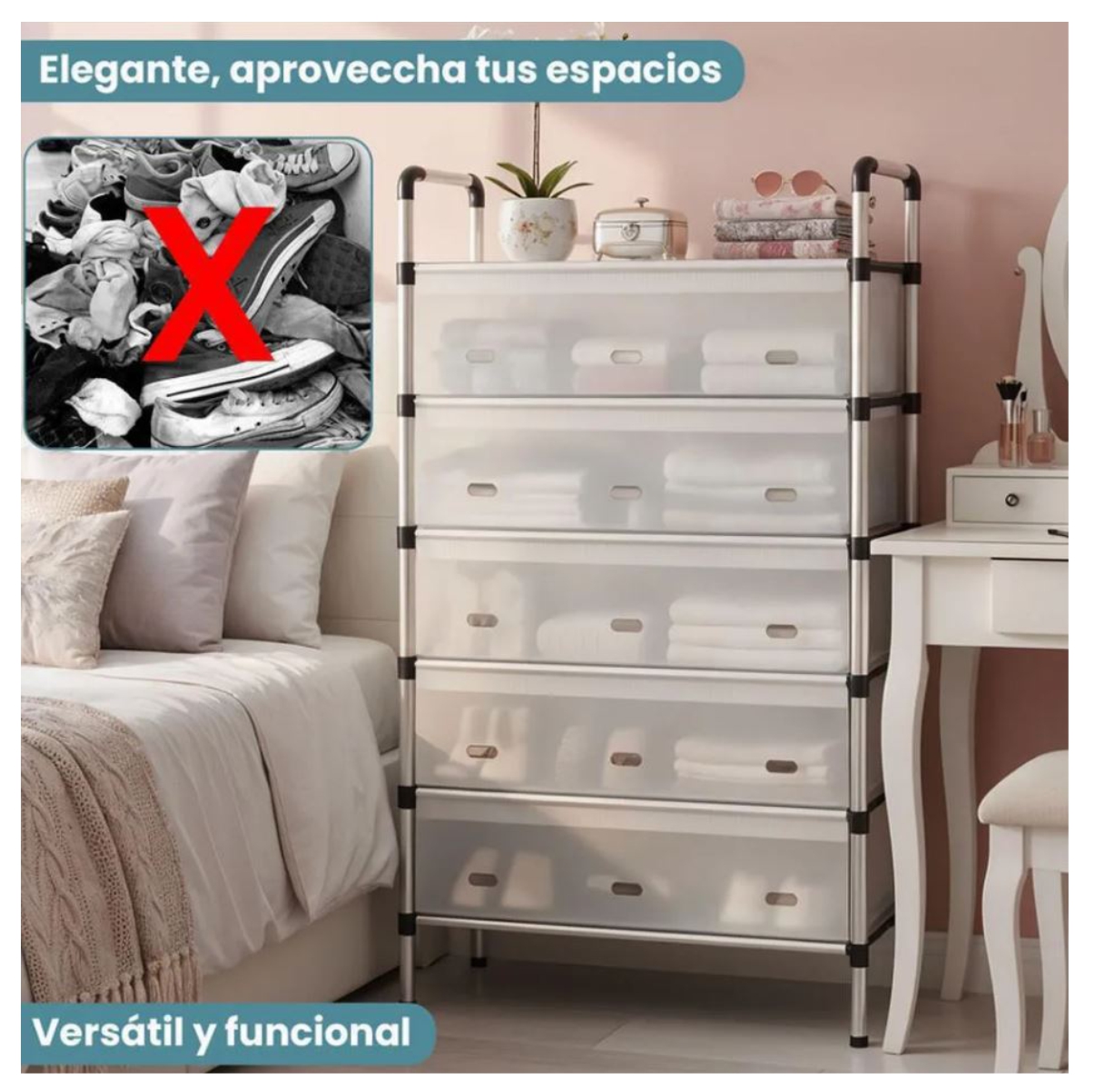 Zapatero Organizador Tapa Acrilica